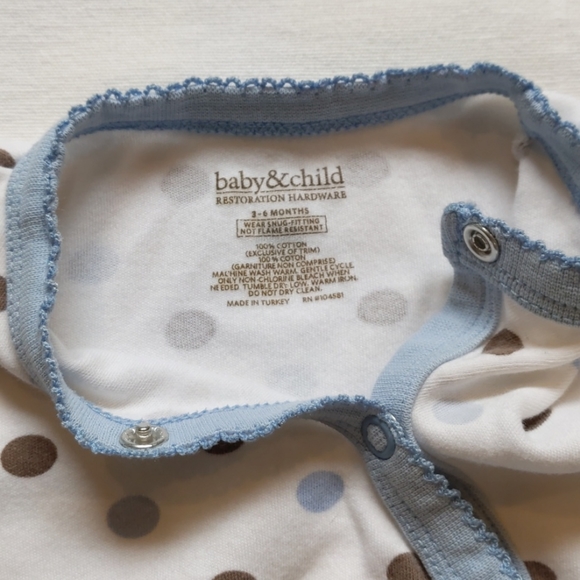 RESTORATION HARDWARE CHILDREN'S FOOTIE PAJAMA 3-6M - Picture 3 of 6